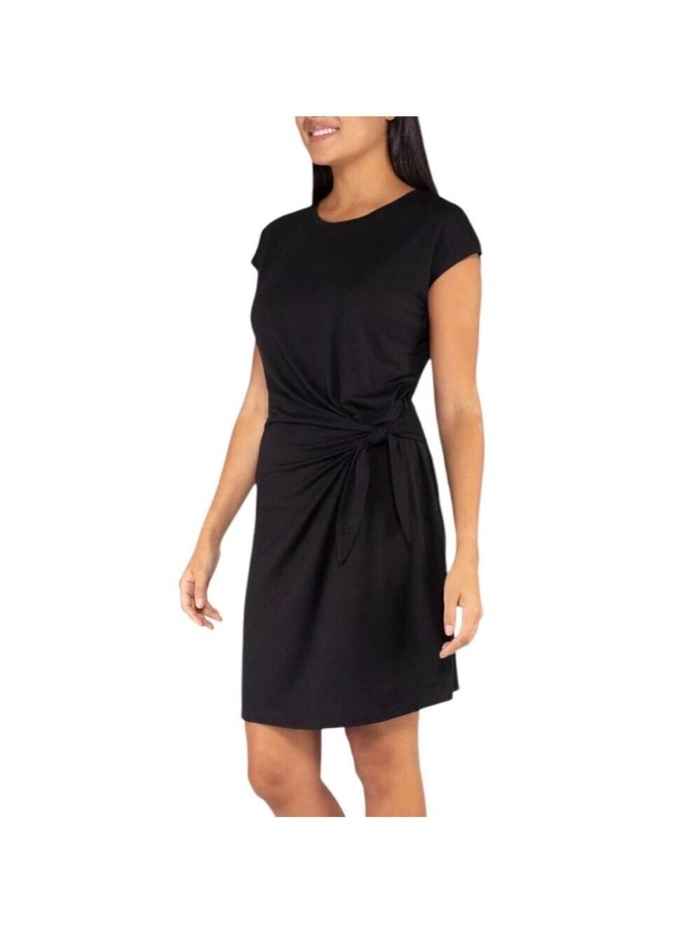 Nicole Miller Tie Front Black Dress, Size XL
